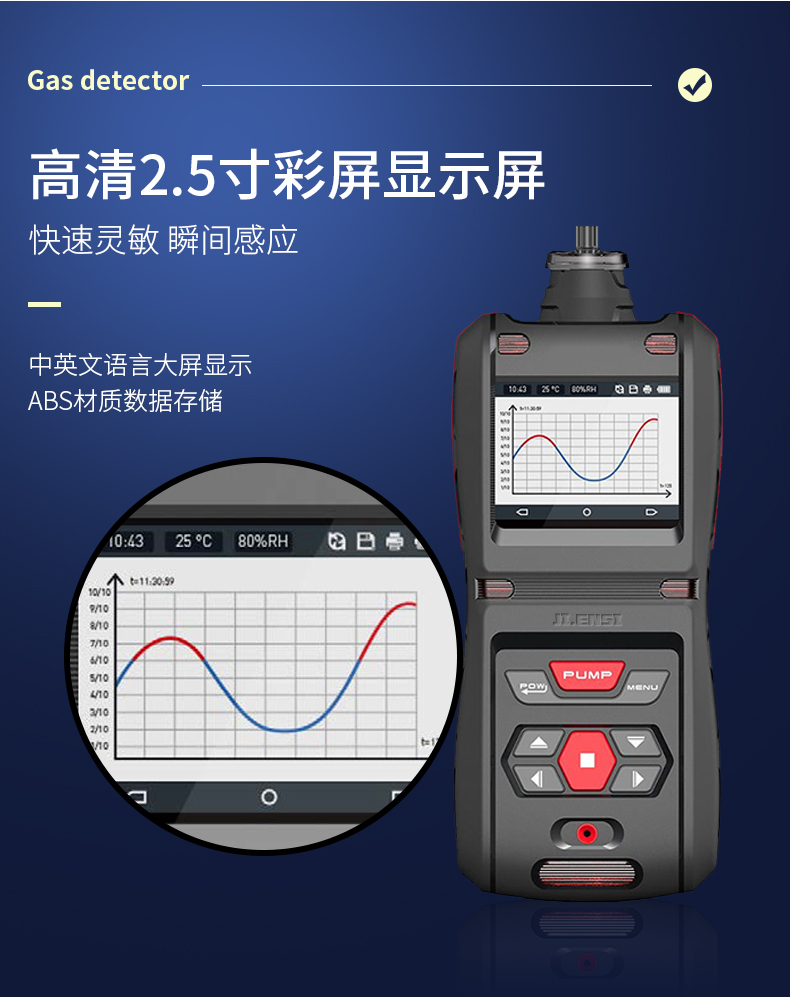 MS500便攜式五合一氣體檢測儀