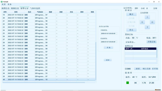 對所選區(qū)域進(jìn)行監(jiān)控的報(bào)警記錄